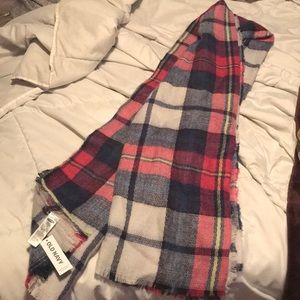 Colorful plaid winter scarf